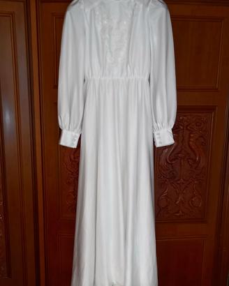 Abito da Sposa Vintage anni '70 Stile Prairie 