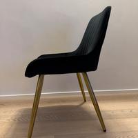 Sedie in Velluto color nero