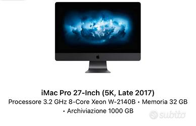 Imac pro 3.2 GhZ Intel xEon