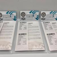 3 diamanti naturali certificati 0.55 ct F Vs1 None