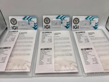 3 diamanti naturali certificati 0.55 ct F Vs1 None