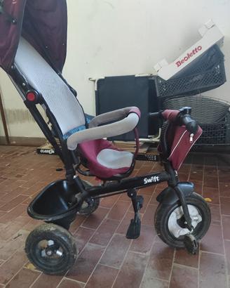 triciclo Kinder Kraft ruote di gomma