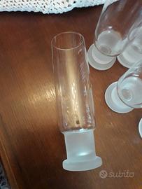 Servizio bicchieri flut cristallo vintage