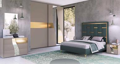 Camera da letto con letto contenitore