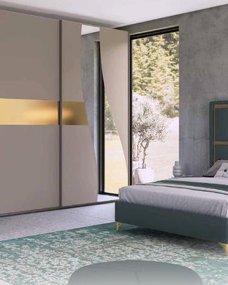 Camera da letto con letto contenitore