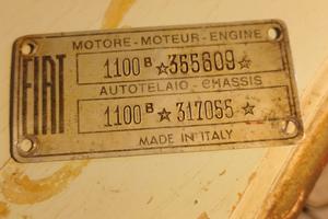 Taghetta identificativa fiat 1100b