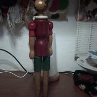pinocchio vintage in legno h cm 50
