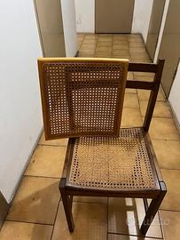 SEDIA in legno  in CANNA D'INDIA piu' ricambio