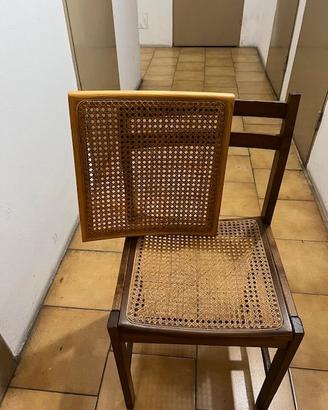 SEDIA in legno  in CANNA D'INDIA piu' ricambio