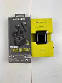 Auricolari SBS Music Hero Wireless Bluetooth Neri