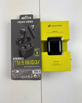 Auricolari SBS Music Hero Wireless Bluetooth Neri