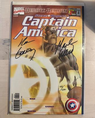 Capitan America 1 originale USA 1998 autografato