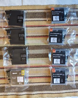 8 Cartucce Nere Nuove LC985 compatibili MFC-J265W