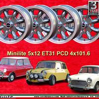 4 pz cerchi Mini Minilite 5x12 ET31 4x101.6