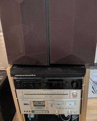 Stereo Marantz con 2 casse e amplificatore denon