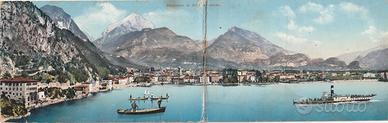 RIVA DEL GARDA CARTOLINA D'EPOCA DOPPIA NON VIAGG.