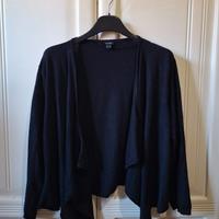 Cardigan nero asimmetrico - Manica a 3/4