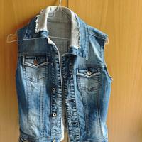 giacca jeans smanicata