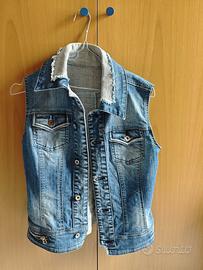 giacca jeans smanicata