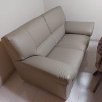 DIVANO IN PELLE DUE POSTI