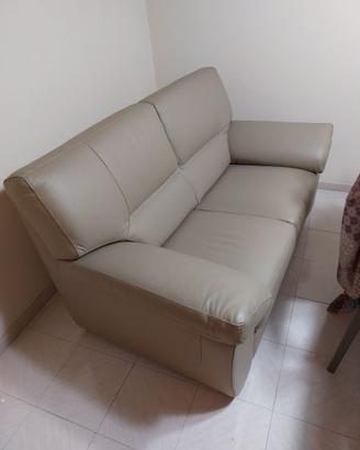 DIVANO IN PELLE DUE POSTI