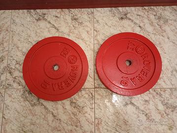 coppia dischi palestra Rovera 10kg diametro 25mm 
