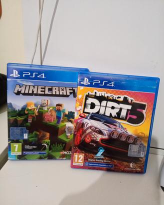 videogiochi dirt 5 e Minecraft 