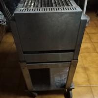 Barbecue in acciaio inox a gas con carboni attivi