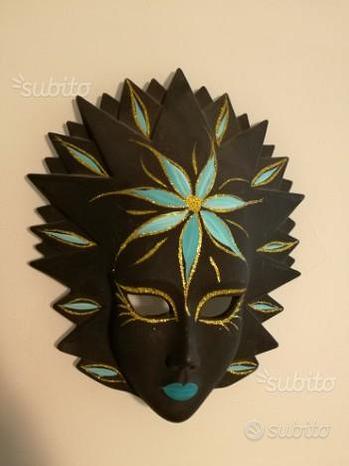 Maschera Veneziana in ceramica dipinta a mano