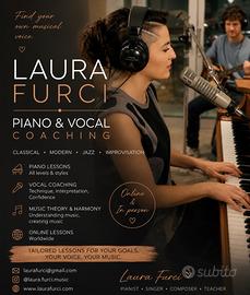 Lezioni di piano, vocal coaching, teoria musicale