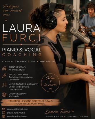 Lezioni di piano, vocal coaching, teoria musicale