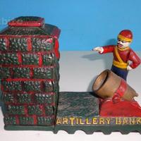 Vecchio salvadanaio in ghisa Artillery bank