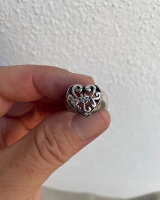 Anello argento 925 cuore donna gotic heart