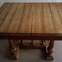 Tavolo Antico 1800 grezzo in legno Noce e Abete