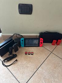 nintendo swith + giochi + kit