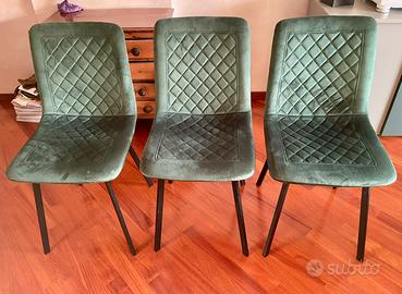 Sedie in microfibra verdi