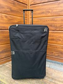 Valigia trolley grande canvas nero unisex.
