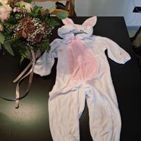 pigiamone costume bambina coniglio rabbit maschera