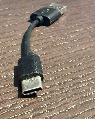 Cavo USB-C Corto (10 cm) ➡ USB-A – Ricarica Rapida