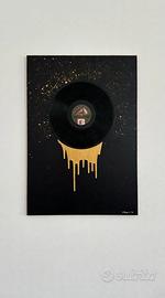 Quadro Nero Oro 70x50 - Vinile Originale Unico