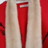 sharpa vintage di visone colore beige