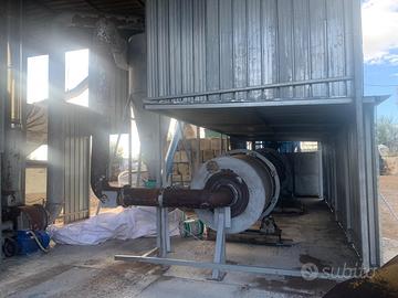 Essiccatore rotativo con caldaia a biomassa