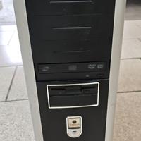 Vecchio case pc con alimentatore e masterizzatore