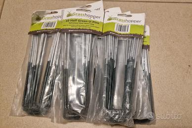 80 picchetti a U prato sintetico NUOVI