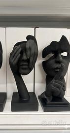 Set statue decorative moderne nere luxury Nuove