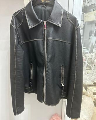 Giubbotto uomo ecopelle foderato