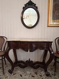 Consolle/toilette siciliana con specchio fine 800