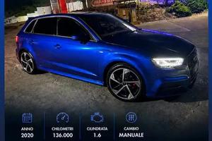 Audi A3 S line Blu Metallizzato-Full LED, perfetta