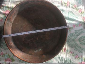 Teglia rame antica 47x6 cm