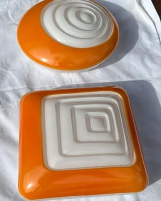 Plafoniere vintage in vetro Francesconi (Brescia)